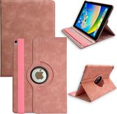 Casemania Hoes Geschikt voor Apple iPad 10.2 (2019, 2020 & 2021) Pale Pink - Draaibare Tablet Book Cover
