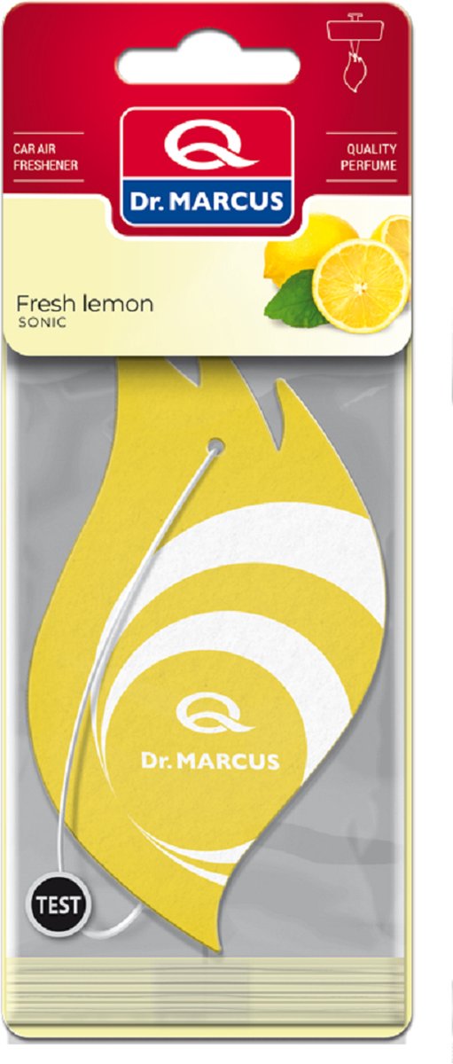 Goedkoopste Dr. Marcus Sonic Fresh Lemon auto geurhanger tot 49 dagen geurverspreiding - Exclusieve neutrafresh technologie - Luchtverfrisser - 15 Gram