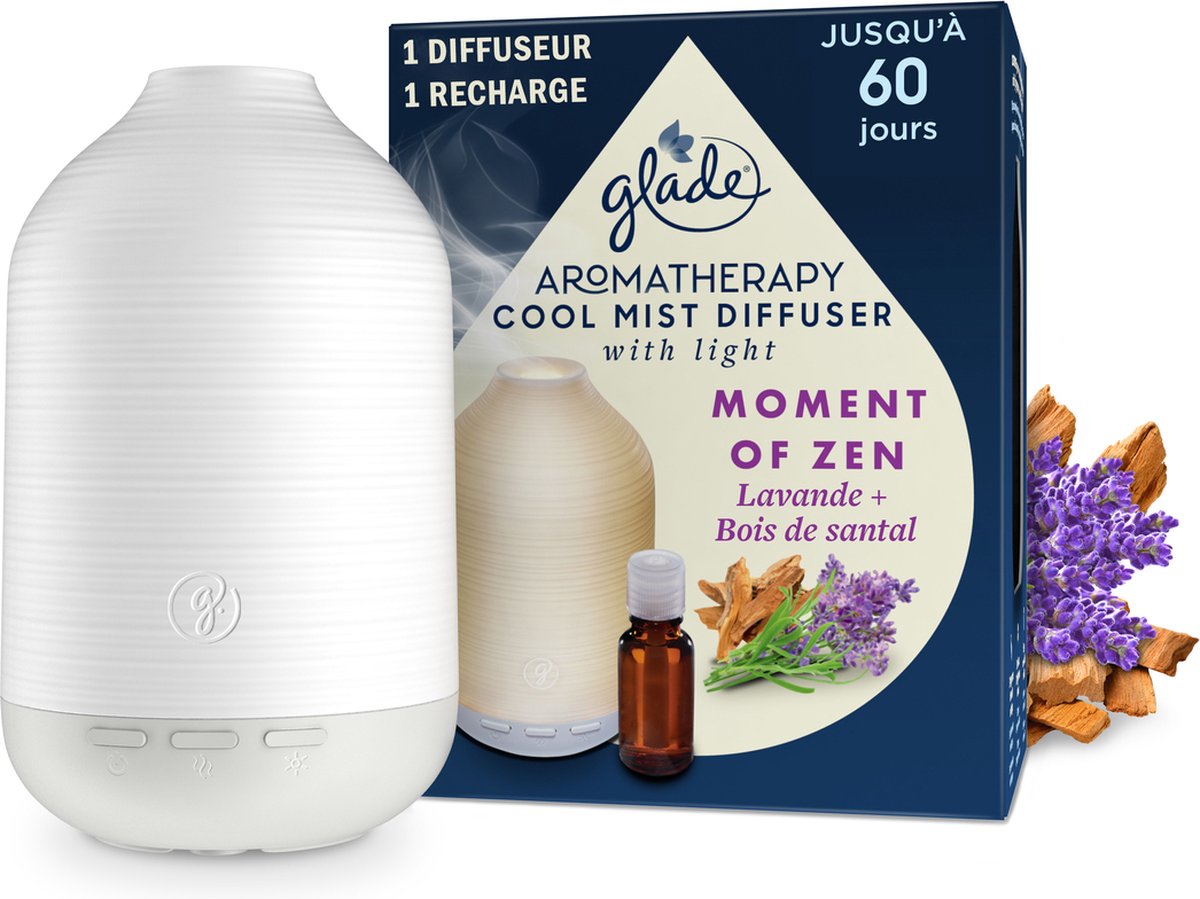 Glade Aromatherapy - Mist Diffuser - Starterpakket - 1 houder + 1 navulling Moment of Zen 17,4ML