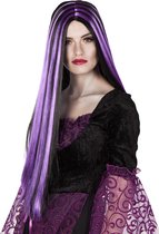 Perruque (cheveux longs violets/noirs)