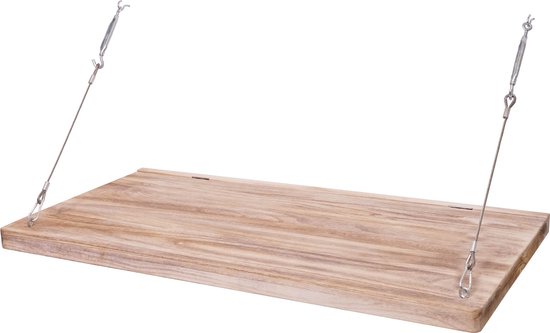 Wandtafel MCW-H48, wandklaptafel wandplank tafel met schoolbord, opvouwbaar massief hout ~ 100x50cm