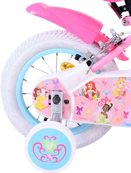 Disney Princess Kinderfiets - Meisjes - 12 inch - Roze - Twee Handremmen van Volare — afbeelding 4