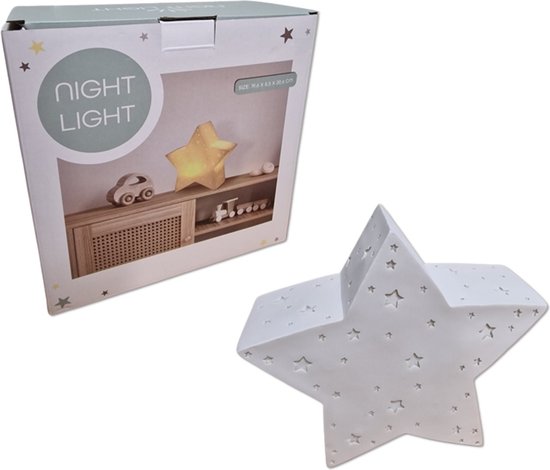 Ster kinder nachtlamp - 19,6 x 8,5 x 20,6 cm - Warme gloed - Kinderkamer | RnD shop