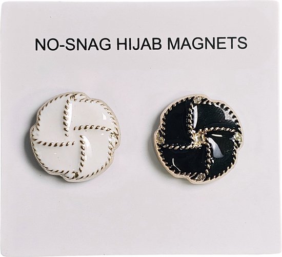 Fako Bijoux® - 2x Magnetische Broche - Hoofddoek Magneet - Sjaal - Hijab Accessoires - Abaya - 17mm - 2 Stuks - Button