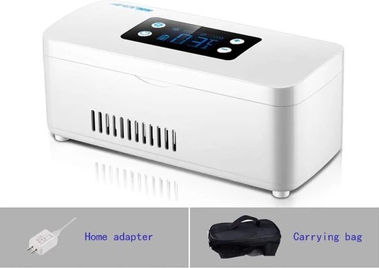 Insuline Koelkast - Mini Koelkast - Wit - Medicijnen Koelkast - Inclusief Reistas - Geschikt voor Onderweg en Reizen - Koeltas voor Insuline - 10200mAh - Diabetes Koelkast - Medische Koelkast - Wit — afbeelding 3