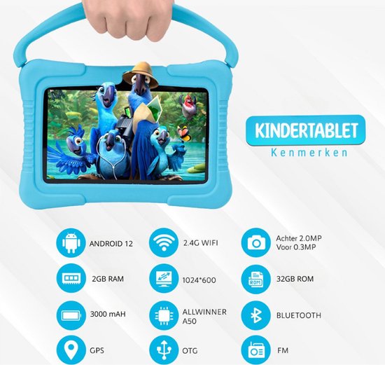 Tablette Enfant Pro à partir de 3 ans - Tablette Enfant - Android 12.0 - 7  pouces 