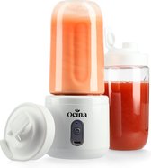 Ocina Mini Blender - Draadloos - Smoothie Maker - Blender To Go - 40W - 2 Bekers - Wit