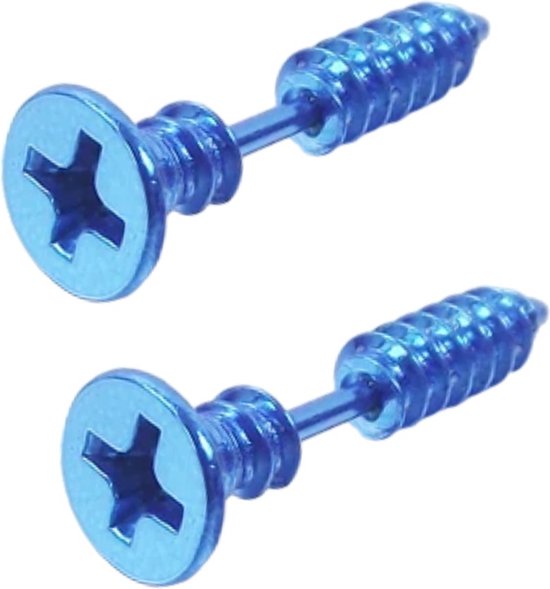 Fako Bijoux® - Boucles d'oreilles - Vis - Vis - Blauw
