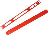 2x Tuigen - winder - plank - rekje - dobber 16cm - rood