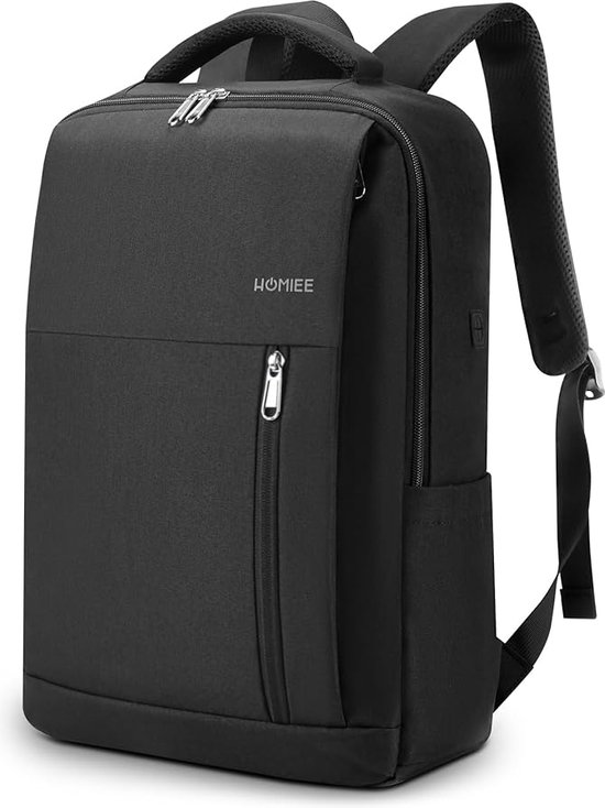 Sac à dos Homiee - Sac à dos pour ordinateur portable 17,3 pouces avec port de chargement USB - Sac à dos grande capacité - antichoc - protection contre le vol - sac à dos de travail - sac de voyage - voyage/affaires