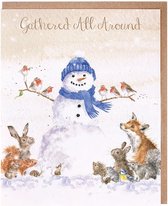 Wrendale Kerstkaarten Notepack - 8 stuks - 'Gathered All Around' Woodland animal Card Pack - Kerstkaart Wrendale Designs Christmas Cards