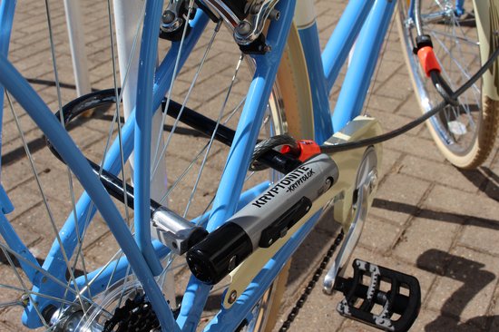 Kryptonite KryptoLok Standard Mini-7 Beugelslot met Kabel - Fiets - ART-2 Slot - Beugelslot (Elektrische) Fiets - 17,8x8,2 cm - Kabel 120 cm lang - Oranje/Zwart van Kryptonite — afbeelding 4