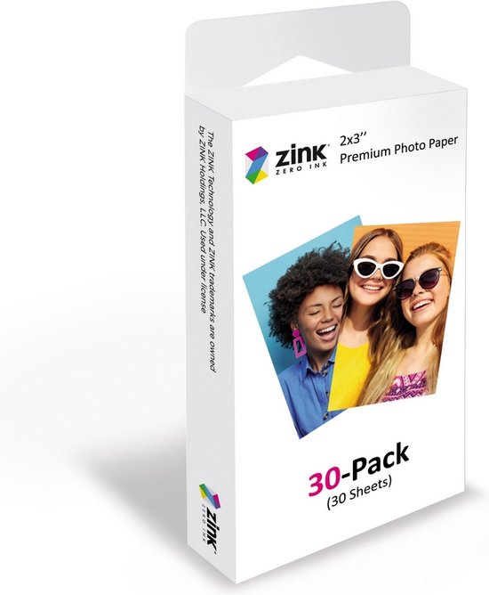 Pack de 50 Papiers photo Instantané ZINK Format 2x3'' - Compatible