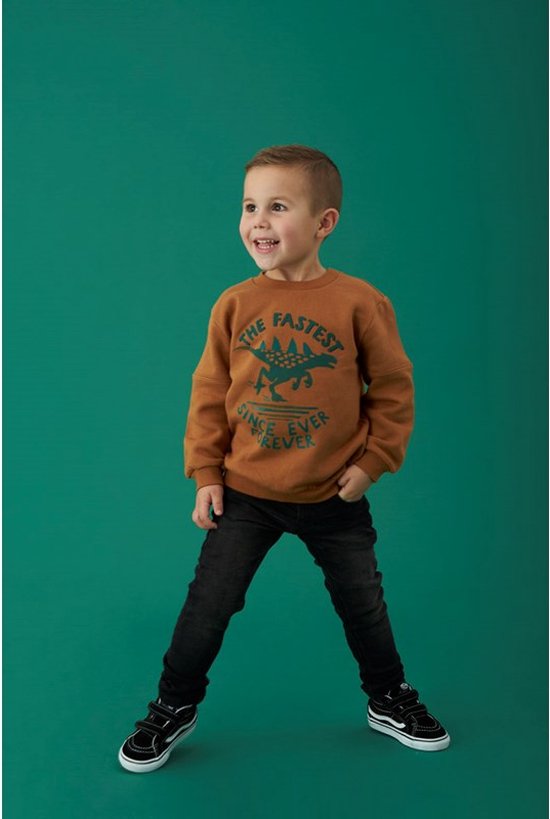 Sturdy Sweater bruin dino 71600524 Maat 92 bol