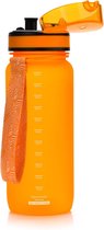 Drinkfles BPA-vrije Tritan - Sportfles voor Sport Fiets Gym Fitness Hardlopen Dwalen Wandelen - voor Kinderen naar School en Volwassenen naar Kantoor - Diverse Kleuren en Maten (650 ml, Oranje)