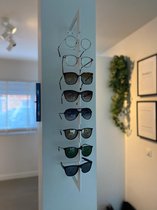 Brillenrek REK8 - mat wit - metaal - Oliver - voor 8 brillen - brillenhouder - brillenstandaard - zonnebrillen rek -