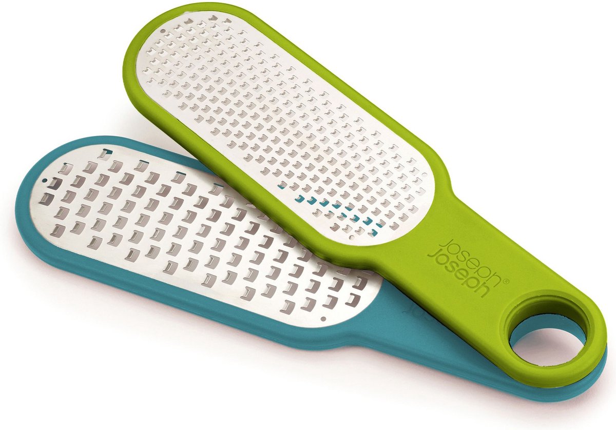 Joseph Joseph Duo Opal Rasp - Keukenrasp - Set van 2 Stuks - Polypropyleen - Blauw