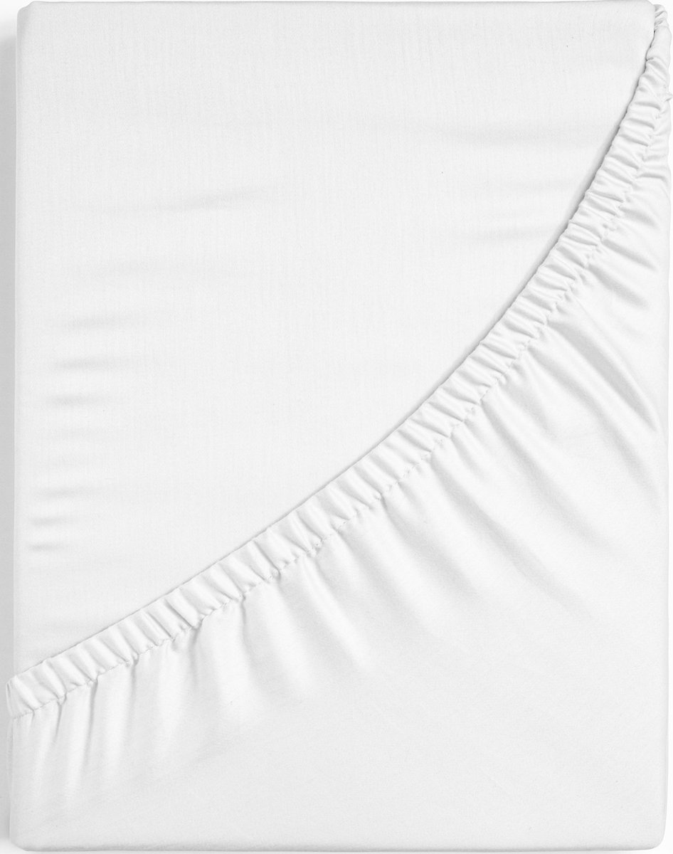 Hoeslaken - Katoen satijn - Wit - 180x220cm - Dreamers Den
