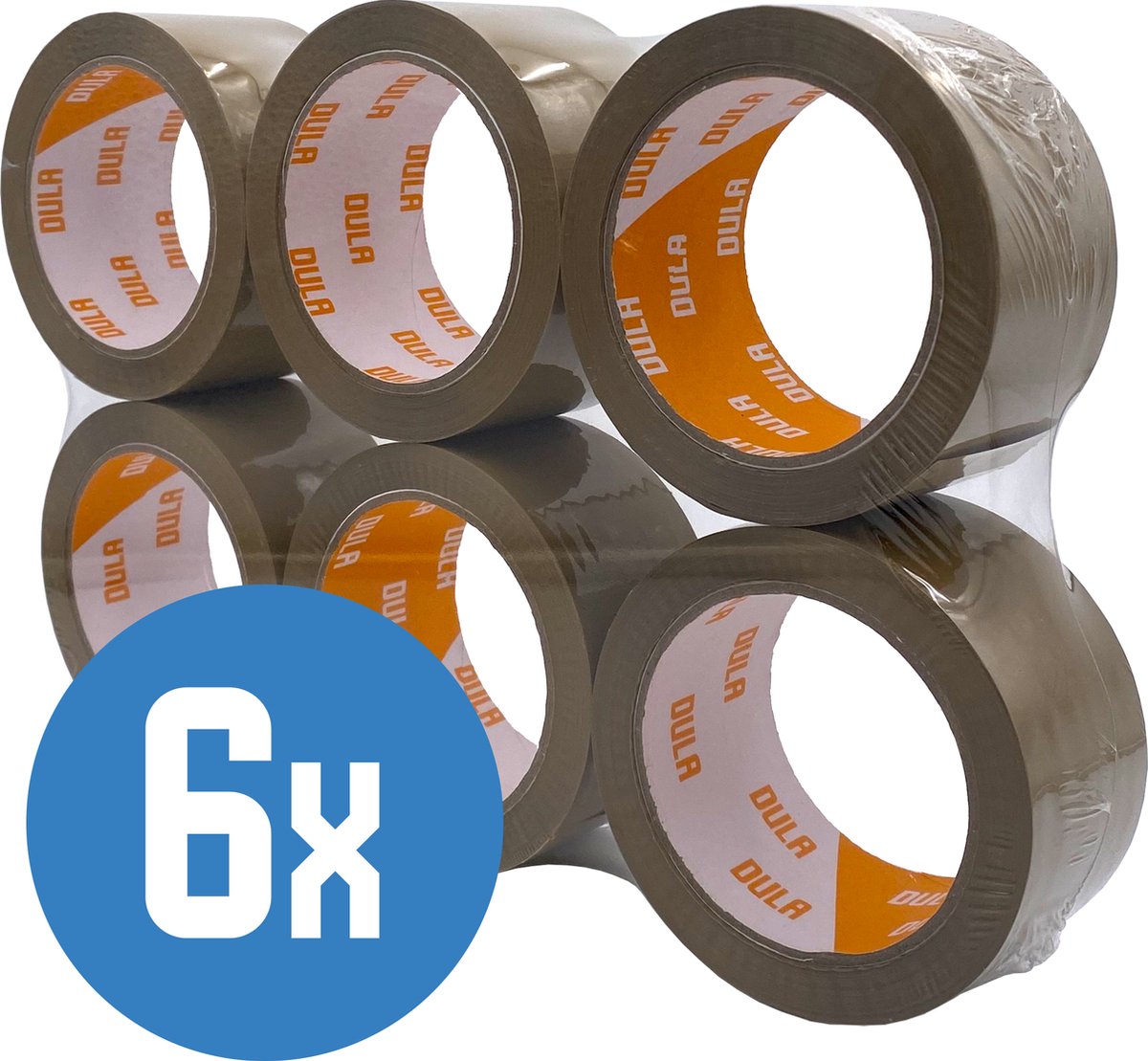 OFITURIA Transparante verpakkingstape voor het verpakken van dozen voor verzending en verhuizing. Zegel voor veilige en duurzame verpakking (48 cm x 60 mts - Transparant, 2 rolgordijnen
