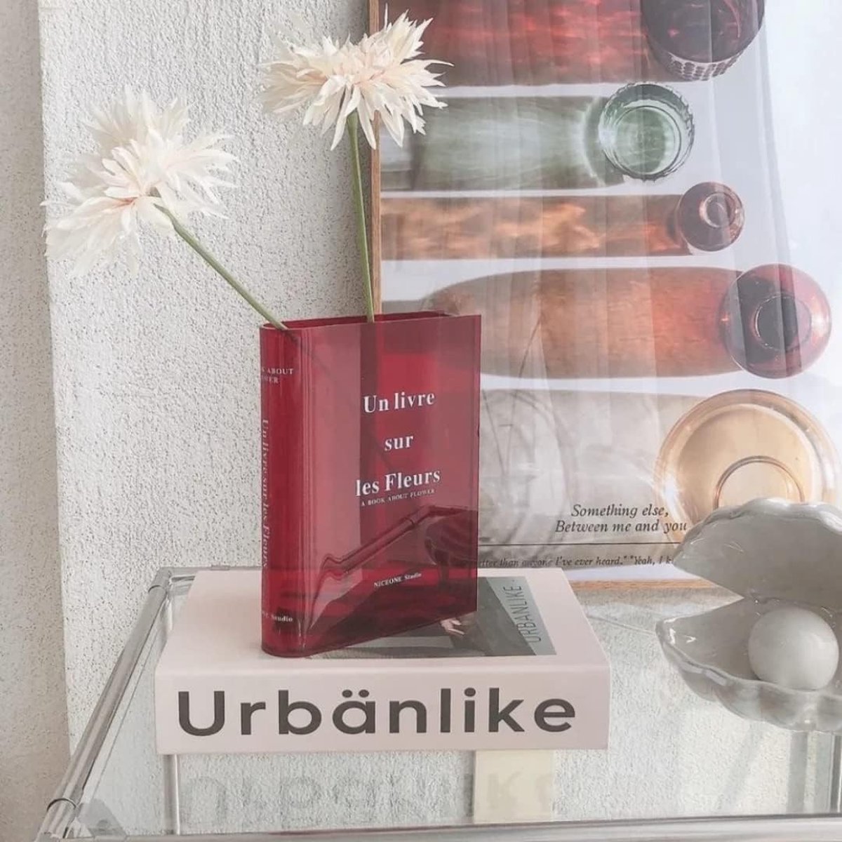 Vase Livre En Acrylique Transparent - 15x20x4 Cm - Décoration De Table Pour Fleurs Fraîches Ou Séchées