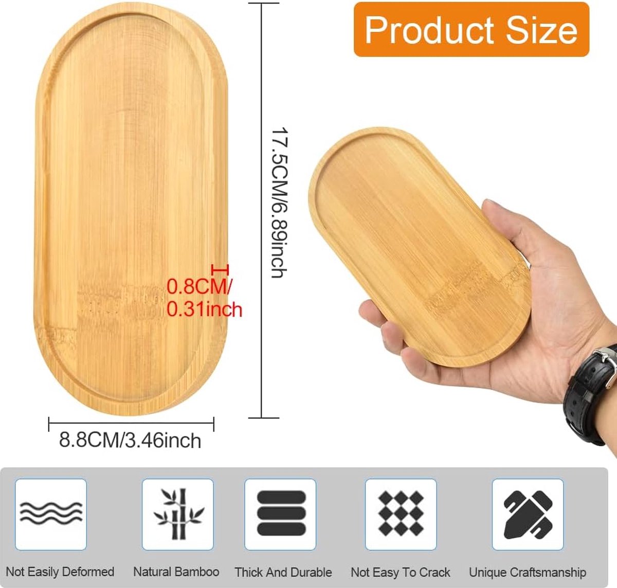Serax Pure Pan S dienblad van hout 29 cm • Donkerbruin • de Bijenkorf