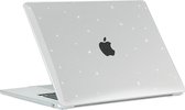 Mobigear Sparkle - Laptophoes geschikt voor Apple MacBook Air 15 inch (2023-2024) Hoes Hardshell MacBook Case - Wit