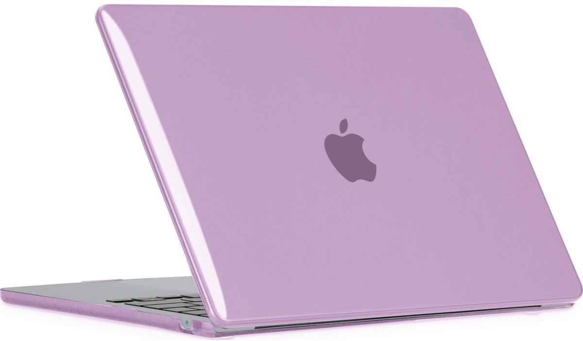 Mobigear Laptophoes geschikt voor Apple MacBook Air 15 Inch (2023-2025) Hoes Hardshell Laptopcover MacBook Case | Mobigear Glossy - Paars - Model A2941 / A3114 / A3241