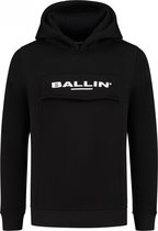 Ballin Amsterdam - Jongens Regular fit Sweaters Hoodie LS - Black - Maat 8