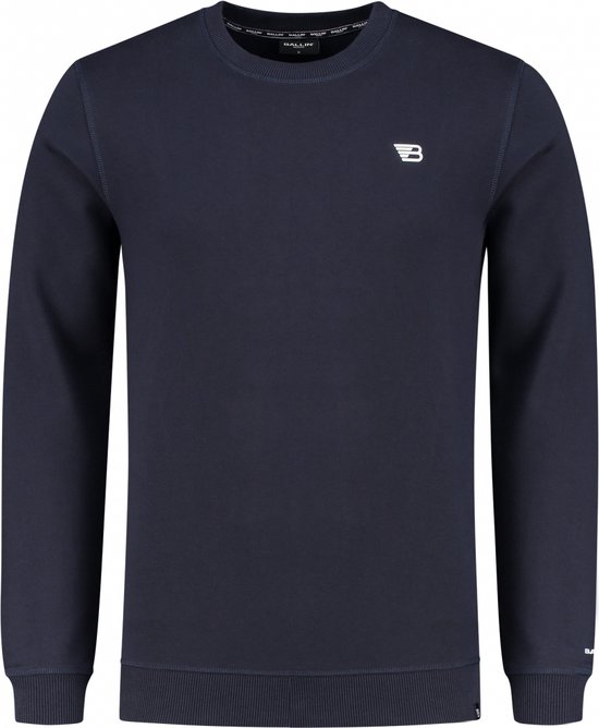 Ballin Amsterdam - Heren Regular fit Sweaters Crewneck LS - Dark Blue - Maat S