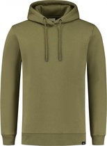 Purewhite - Heren Regular fit Sweaters Hoodie LS - Olive - Maat M