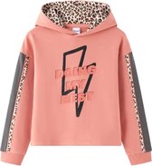 Roze sweatshirt met luipaardprint maat 128