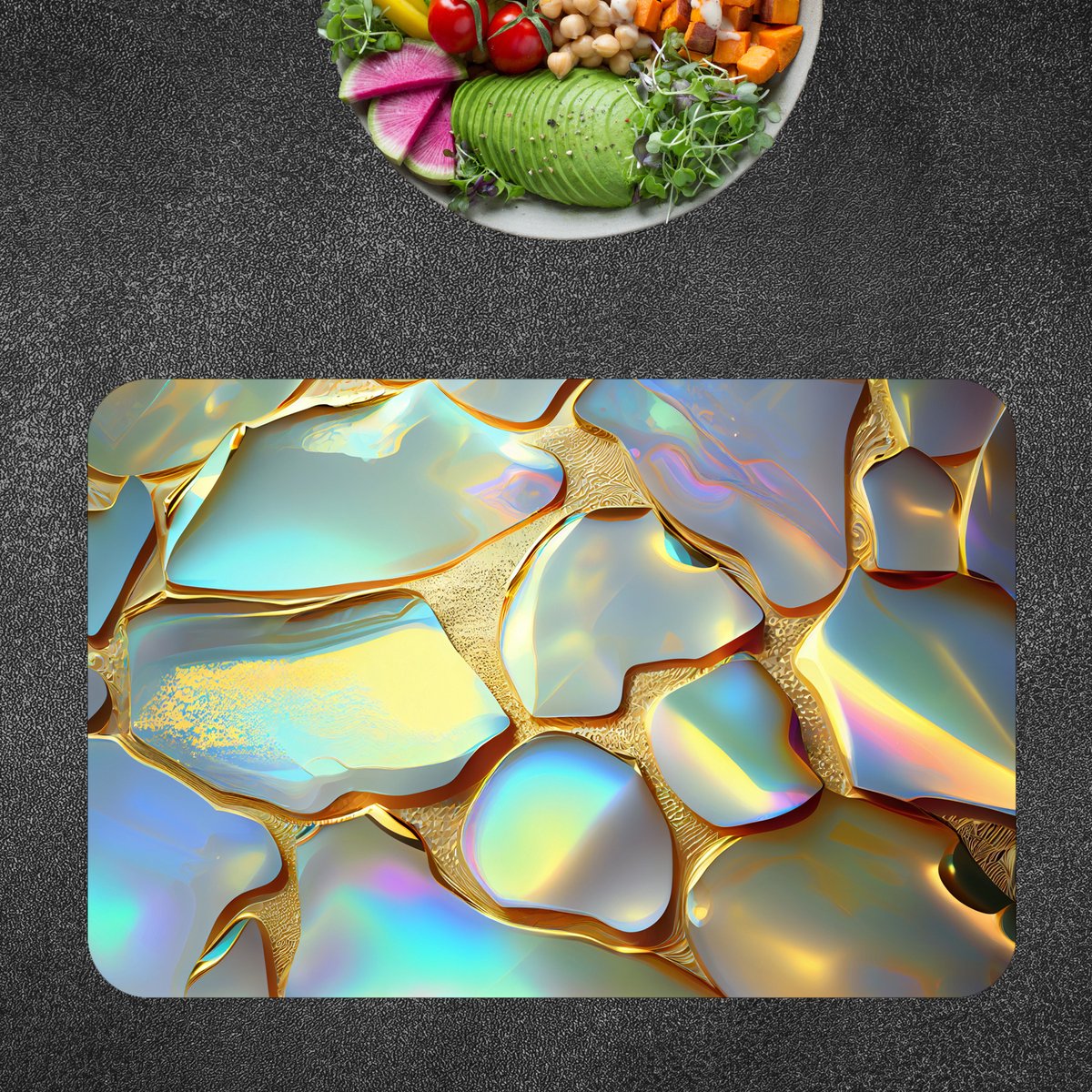 Luxe Placemat - Parlemour met Goud - Set van 2 Placemats - 45x30 cm - 2 mm dik Vinyl - Anti Slip - Afneembaar — cadeau in Cadeau-ideeën - foto 4