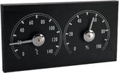 Saunia - Sauna Thermometer en Hygrometer - Zwart