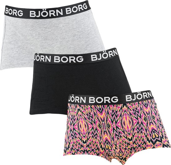 Björn Borg filles coton stretch 3P mini boxer réflexion multi - 134/140
