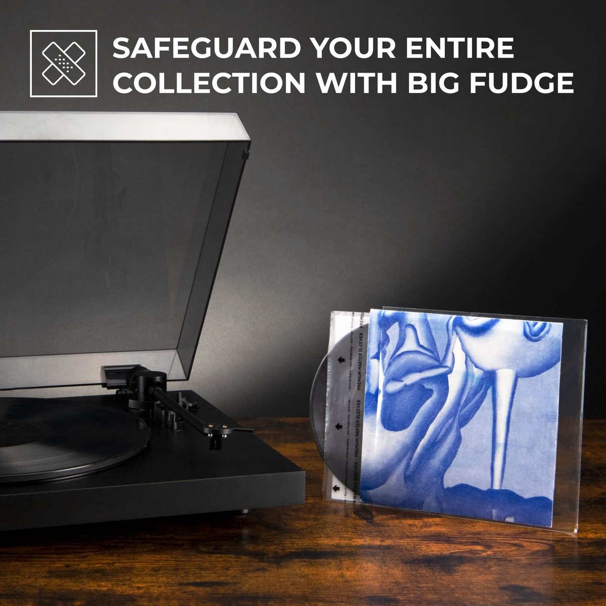 BIG FUDGE Pro Pochette Vinyl Blanco - 30 cm x Wit - 20 pochettes pour  disques LP (350