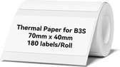 Niimbot - Etiquettes/ Étiquettes B3S - 70*40mm - 180 feuilles - Wit - 1 Rouleau