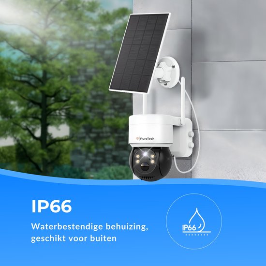 Caméra de sécurité IP PuroTech - Caméra extérieure avec panneau solaire -  Solar - Sur