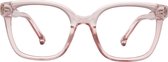 ™Monkeyglasses Annika 09 Shiny pink BLC + 1,0 - Leesbril - Blauw Licht Bril - 100% Upcycled - Danish Design
