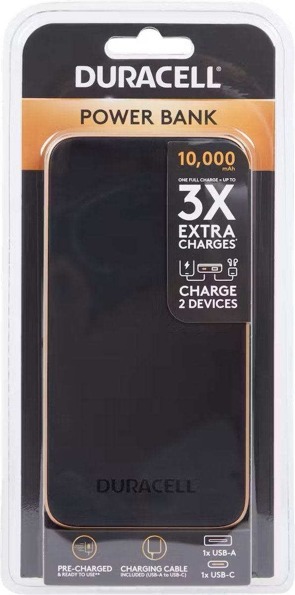 Batterie externe Smartphone et Tablette Belkin 10 000mAh, 3 port Usb et  Usb-C 15W, Collection BOOST↑CHARGE - Noir - Français