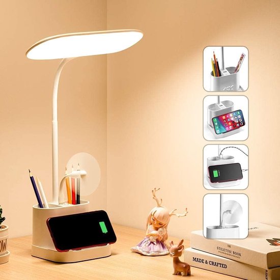 Lampe de bureau - 60 LED - Lumière - Batterie - Lampe de table