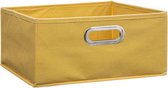 Five® Opvouwbare opbergbox geel 31x31x15 cm - 138886I - Opvouwbaar