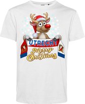 T-shirt kind Utrecht | Foute Kersttrui Dames Heren | Kerstcadeau | FC Utrecht supporter | Wit | maat 164