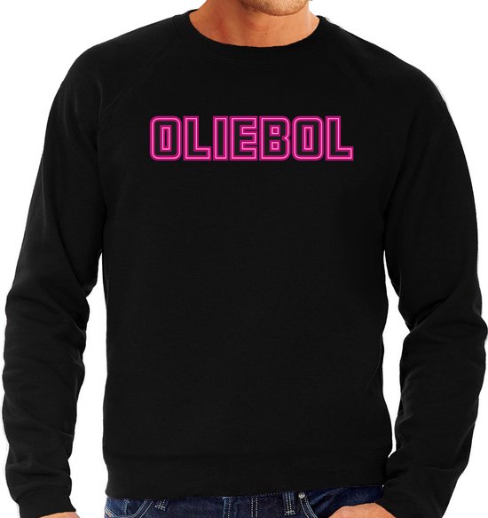 Bellatio Decorations Foute Kersttrui/sweater voor heren - oliebol - roze - oliebollen - nieuwjaar XXL