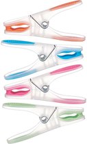 Anti-slip wasknijpers - 80x stuks - kleurenmix - kunststof - 8 cm