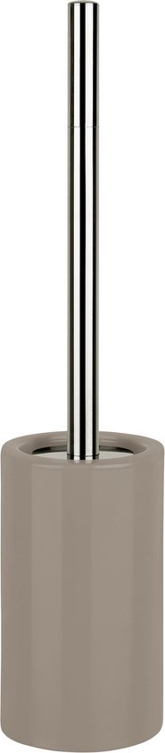 Spirella Ensemble d'accessoires de salle de bain - brosse WC/distributeur de savon - porcelaine - beige - Aspect Luxe