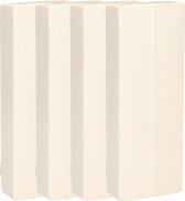 Gerimport Waterverdamper - 5x - ivoor wit - keramiek - 400 ml - radiatorbak luchtbevochtiger - 7,4 x 18,6 cm