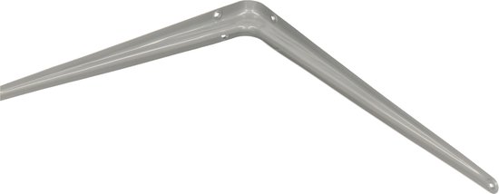 AMIG Support d'étagère/support d'étagère en métal - laqué argent - H400 x L350 mm