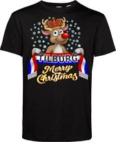 T-shirt Tilburg | Foute Kersttrui Dames Heren | Kerstcadeau | Willem 2 supporter | Zwart | maat 5XL