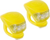 CHPN - Fietslampje - LED-Fietslamp - Waterdicht - Fietsverlichting - Geel lampje - Fiets - Waterproof - Universeel - Lampjes voor op de fiets - 2stuks