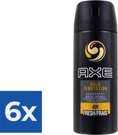 Axe Deodorant Gold Temptation 150ml - Voordeelverpakking 6 stuks